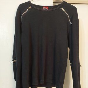 Vintage Punk Dog Pile Zipper Shirt